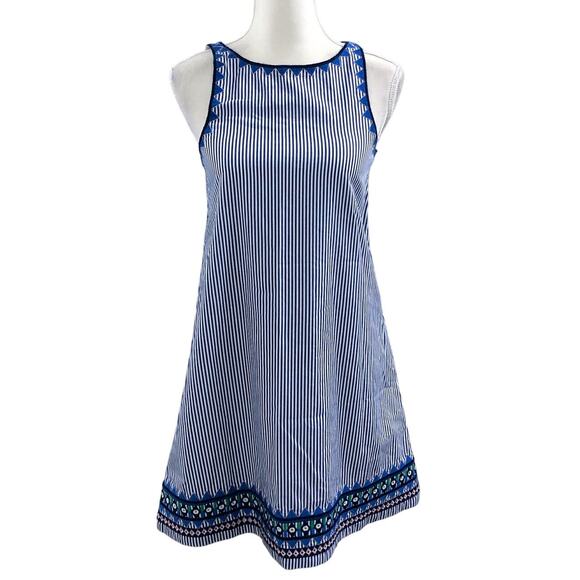 Vineyard Vines Geo Prep Embroidered Swing Dress - Picture 1 of 9